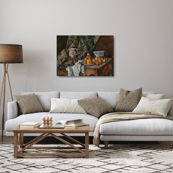 Staklena slika - Paul Cézanne, Still Life with Apples and Peaches, reprodukcije (70x50 cm)