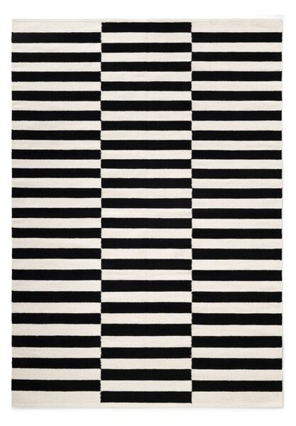 Crno-bijeli obostrani/ručno rađen vuneni tepih 120x180 cm Donna – Hanse Home