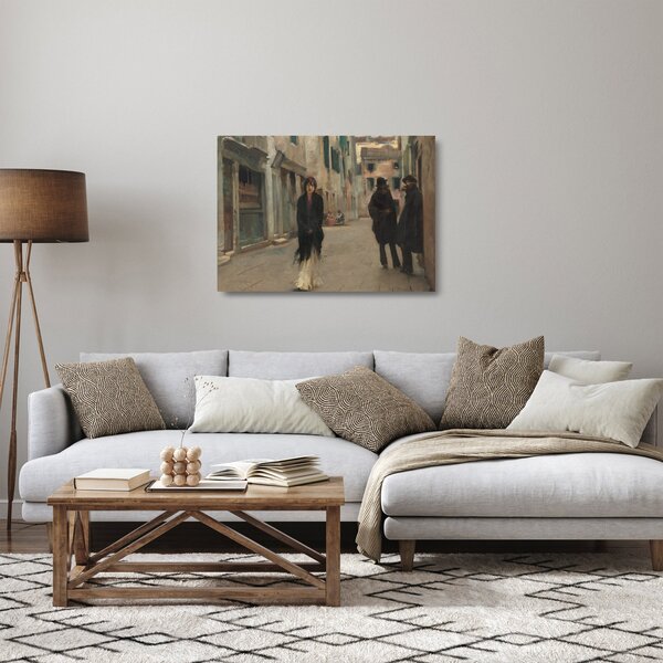 Staklena slika - John Singer Sargent, Street in Venice, reprodukcije (70x50 cm)