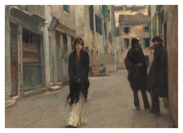 Staklena slika - John Singer Sargent, Street in Venice, reprodukcije (70x50 cm)