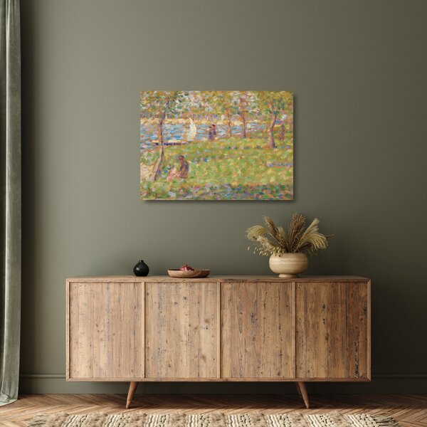 Staklena slika - Georges Seurat, Study for "La Grande Jatte", reprodukcije (70x50 cm)
