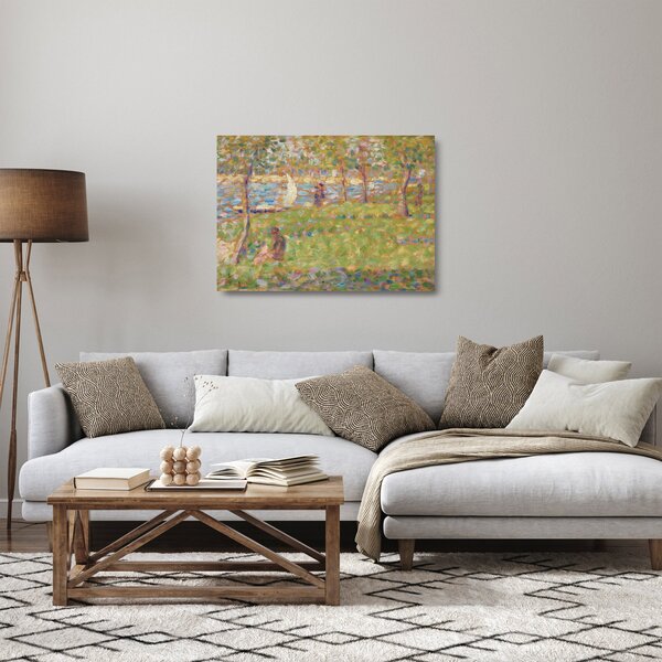 Staklena slika - Georges Seurat, Study for "La Grande Jatte", reprodukcije (70x50 cm)
