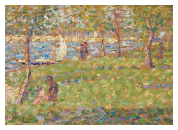 Staklena slika - Georges Seurat, Study for "La Grande Jatte", reprodukcije (70x50 cm)