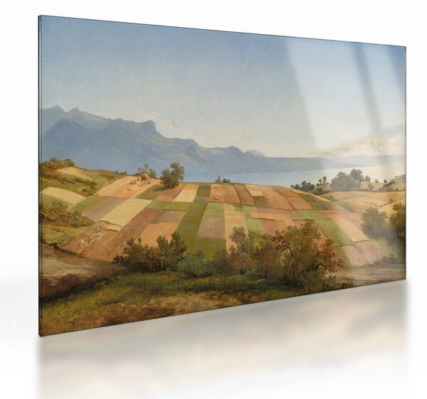 Staklena slika - Alexandre Calame, Swiss Landscape, reprodukcije (70x50 cm)