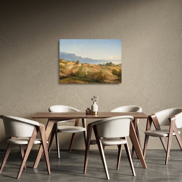 Staklena slika - Alexandre Calame, Swiss Landscape, reprodukcije (70x50 cm)