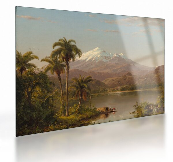 Staklena slika - Frederic Edwin Church, Tamaca Palms, reprodukcije (70x50 cm)