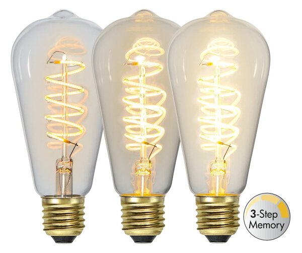 LED/sa žarnom niti žarulja s mogućnosti zatamnjivanja s toplim svjetlom E27, 4 W Spiral Filament – Star Trading