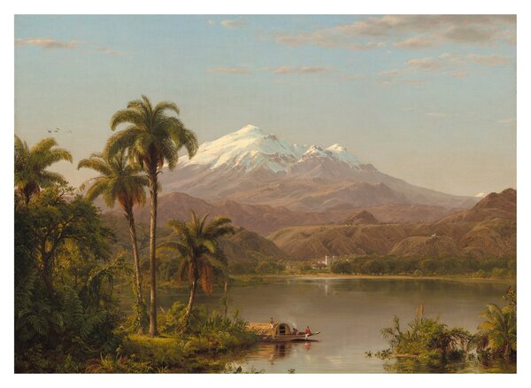 Staklena slika - Frederic Edwin Church, Tamaca Palms, reprodukcije (70x50 cm)