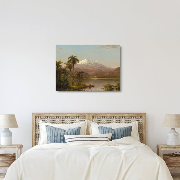 Staklena slika - Frederic Edwin Church, Tamaca Palms, reprodukcije (70x50 cm)