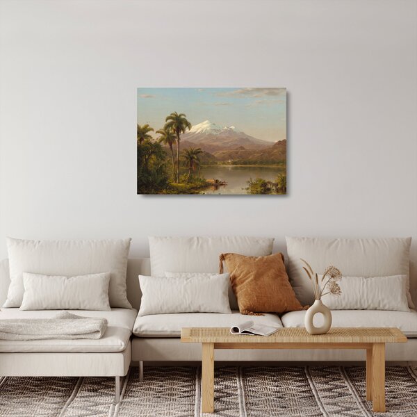 Staklena slika - Frederic Edwin Church, Tamaca Palms, reprodukcije (70x50 cm)