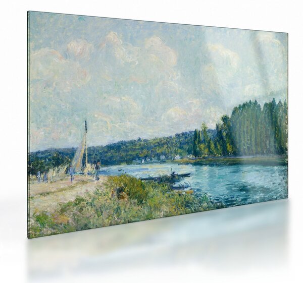Staklena slika - Alfred Sisley, The Banks of the Oise, reprodukcije (70x50 cm)