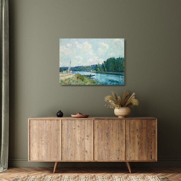 Staklena slika - Alfred Sisley, The Banks of the Oise, reprodukcije (70x50 cm)