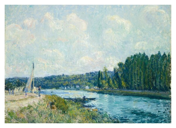 Staklena slika - Alfred Sisley, The Banks of the Oise, reprodukcije (70x50 cm)