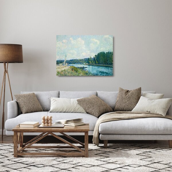 Staklena slika - Alfred Sisley, The Banks of the Oise, reprodukcije (70x50 cm)