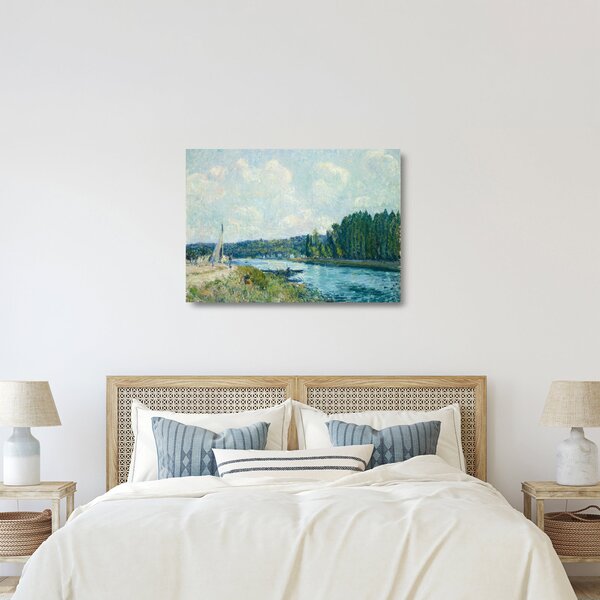 Staklena slika - Alfred Sisley, The Banks of the Oise, reprodukcije (70x50 cm)