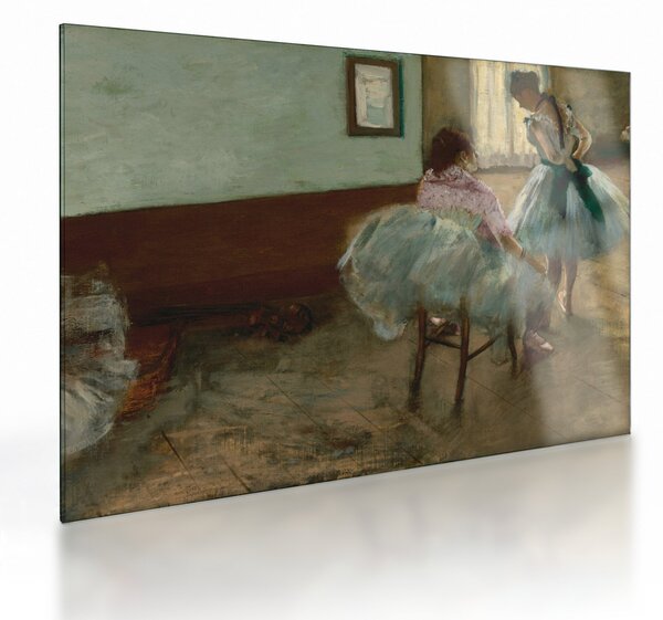 Staklena slika - Edgar Degas, The Dance Lesson, reprodukcije (70x50 cm)