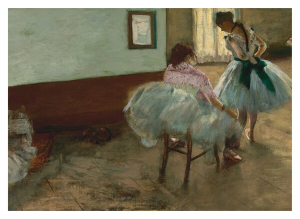 Staklena slika - Edgar Degas, The Dance Lesson, reprodukcije (70x50 cm)