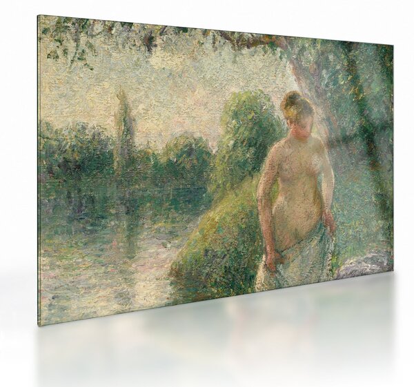 Staklena slika - Camille Pissarro, The Bather, reprodukcije (70x50 cm)