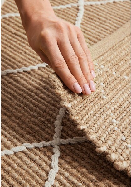 Ručno rađena jutenia staza u prirodnoj boji 80x200 cm Kunu – Hanse Home