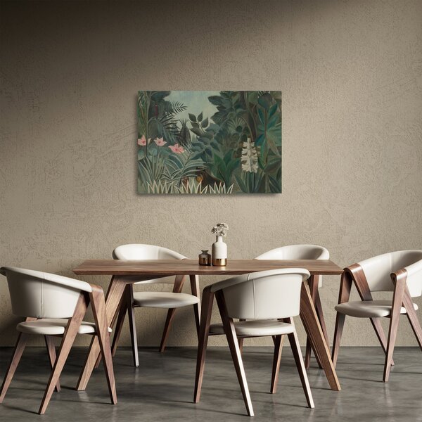 Staklena slika - Henri Rousseau, The Equatorial Jungle, reprodukcije (70x50 cm)