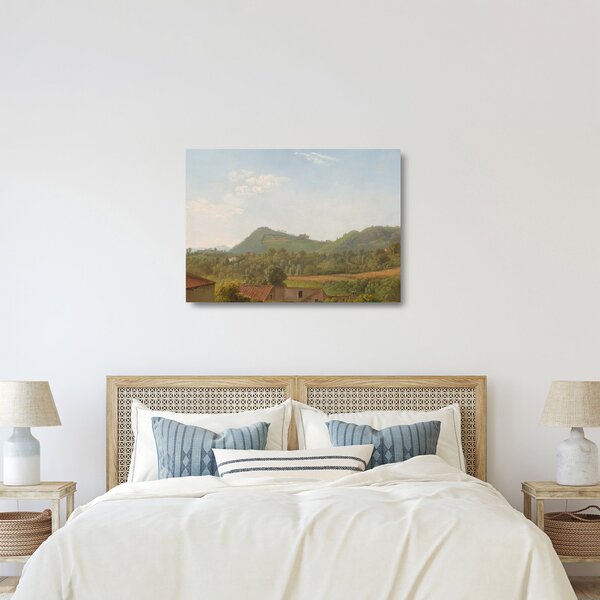 Staklena slika - Simon Denis, View Near Naples, reprodukcije (70x50 cm)