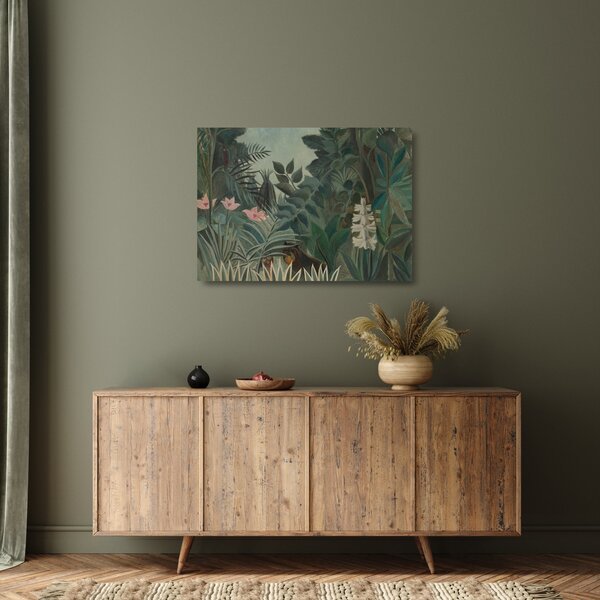 Staklena slika - Henri Rousseau, The Equatorial Jungle, reprodukcije (70x50 cm)