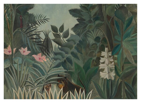 Staklena slika - Henri Rousseau, The Equatorial Jungle, reprodukcije (70x50 cm)