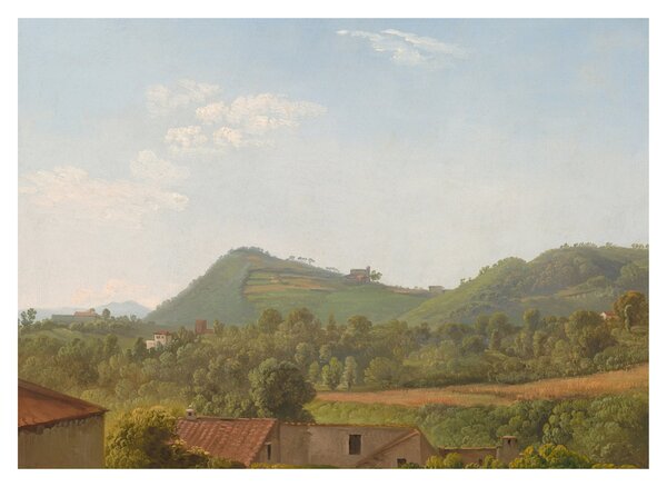 Staklena slika - Simon Denis, View Near Naples, reprodukcije (70x50 cm)