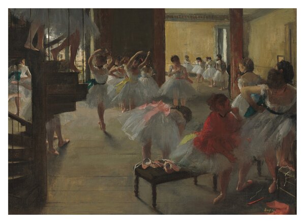 Staklena slika - Edgar Degas, The Dance Class, reprodukcije (70x50 cm)
