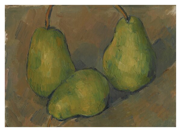 Staklena slika - Paul Cézanne, Three Pears, reprodukcije (70x50 cm)