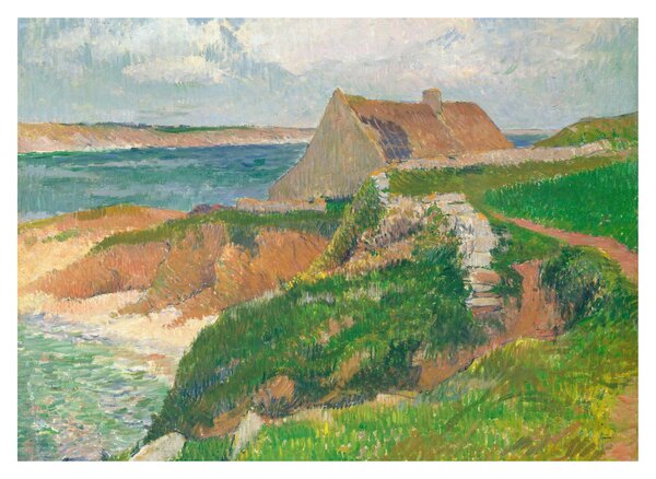 Staklena slika - Henri Moret, The Island of Raguenez, Brittany, reprodukcije (70x50 cm)