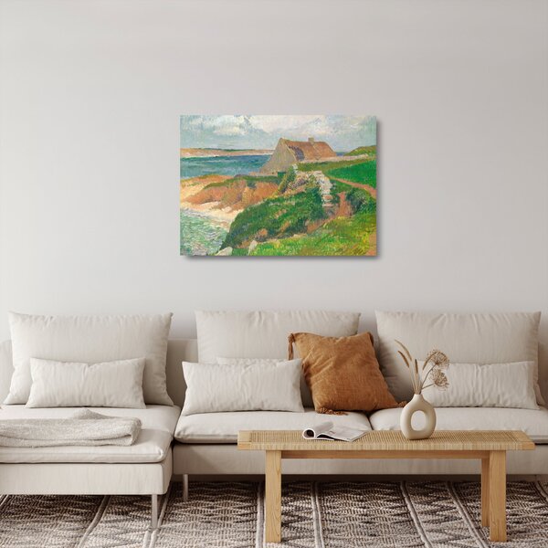 Staklena slika - Henri Moret, The Island of Raguenez, Brittany, reprodukcije (70x50 cm)
