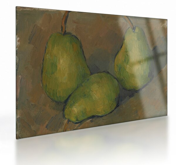 Staklena slika - Paul Cézanne, Three Pears, reprodukcije (70x50 cm)