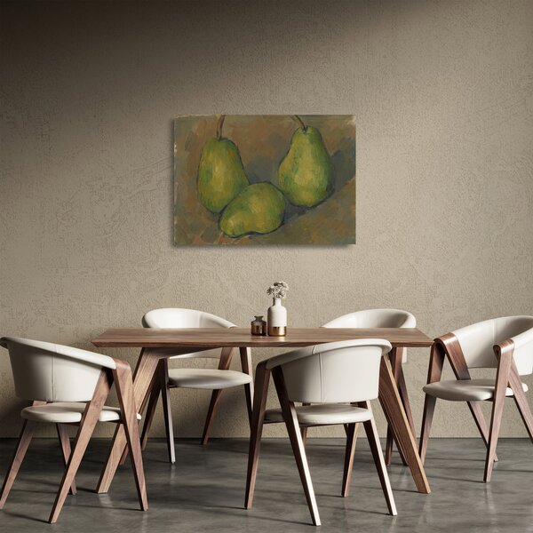 Staklena slika - Paul Cézanne, Three Pears, reprodukcije (70x50 cm)