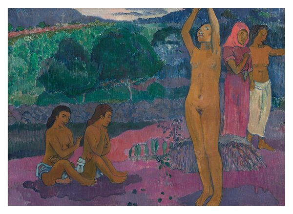 Staklena slika - Paul Gauguin, The Invocation, reprodukcije (70x50 cm)