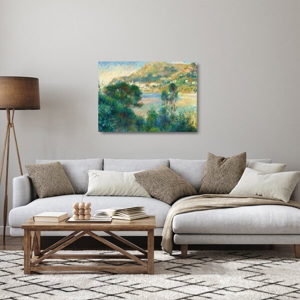 Staklena slika - Auguste Renoir, View of Monte Carlo from Cap Martin, reprodukcije (70x50 cm)