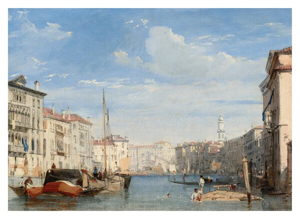 Staklena slika - Richard Parkes Bonington, The Grand Canal, reprodukcije (70x50 cm)
