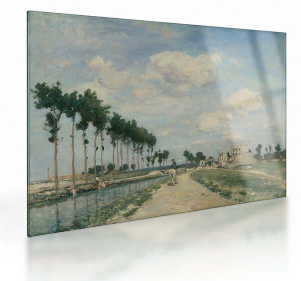 Staklena slika - Johan Barthold Jongkind, The Towpath, reprodukcije (70x50 cm)