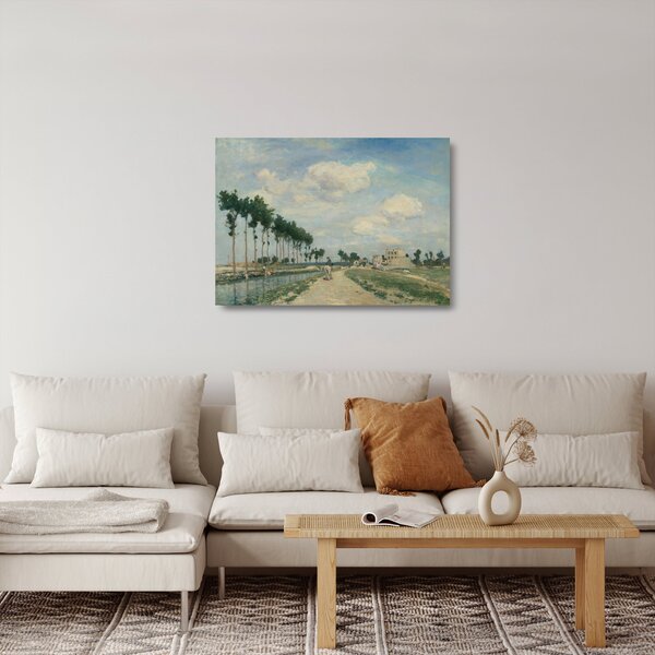 Staklena slika - Johan Barthold Jongkind, The Towpath, reprodukcije (70x50 cm)