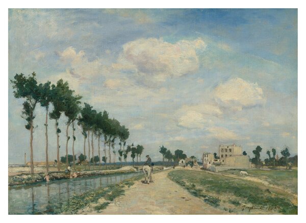 Staklena slika - Johan Barthold Jongkind, The Towpath, reprodukcije (70x50 cm)