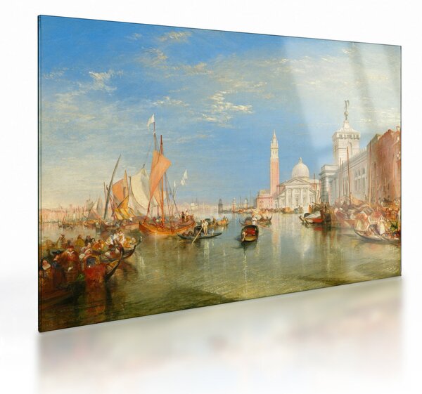 Staklena slika - Joseph Mallord William Turner, Venice the Dogana and San Giorgio Maggiore, reprodukcije (70x50 cm)