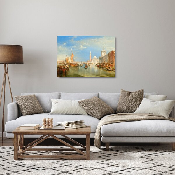Staklena slika - Joseph Mallord William Turner, Venice the Dogana and San Giorgio Maggiore, reprodukcije (70x50 cm)