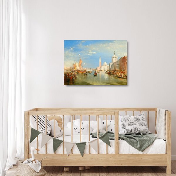 Staklena slika - Joseph Mallord William Turner, Venice the Dogana and San Giorgio Maggiore, reprodukcije (70x50 cm)