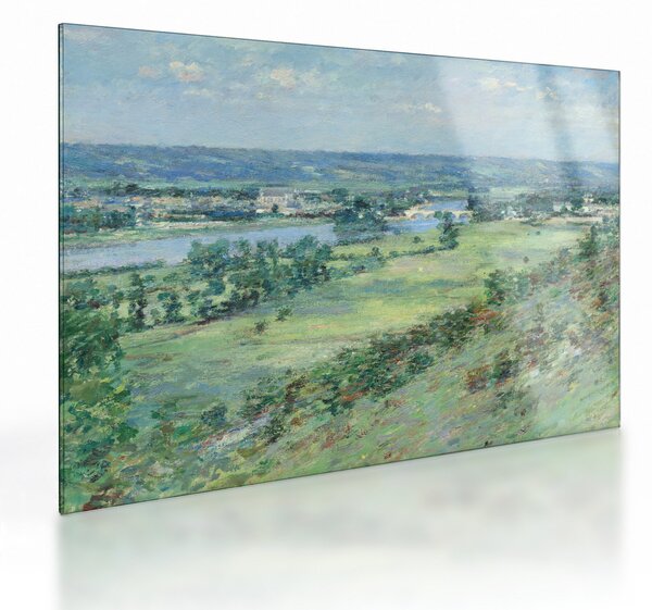 Staklena slika - Theodore Robinson, The Valley of the Seine, From the Hills of Giverny, reprodukcije (70x50 cm)
