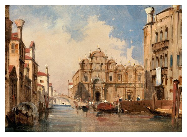Staklena slika - Jules-Romain Joyant, The Scuola di San Marco, Venice, reprodukcije (70x50 cm)