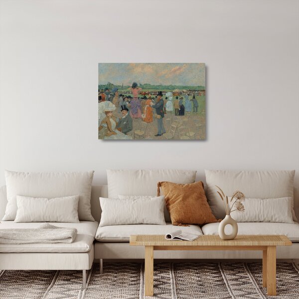Staklena slika - Jean-Louis Forain, The Races at Longchamp, reprodukcije (70x50 cm)