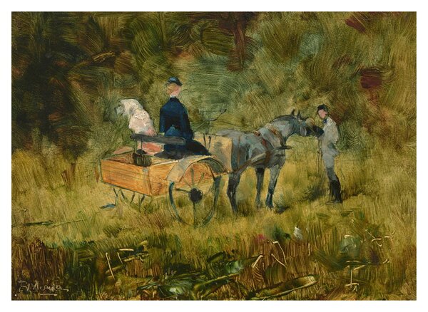 Staklena slika - Henri de Toulouse-Lautrec, The Trap, reprodukcije (70x50 cm)