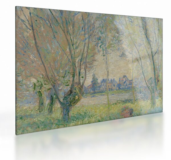 Staklena slika - Claude Monet, Woman Seated under the Willows, reprodukcije (70x50 cm)