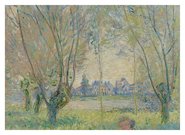 Staklena slika - Claude Monet, Woman Seated under the Willows, reprodukcije (70x50 cm)