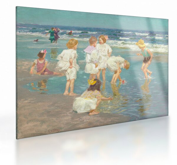 Staklena slika - Edward Henry Potthast, A Holiday, reprodukcije (70x50 cm)